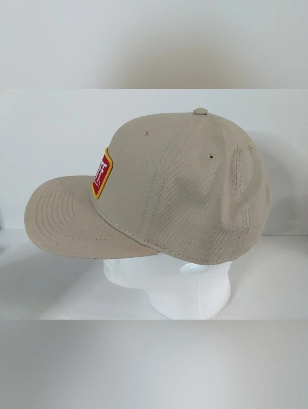 Original NEFF Co Snapback Hat Tan w/ Patch Beige Adjustable Skater Surfer Cap